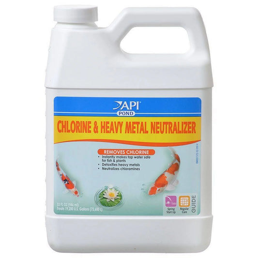 & 32 Gallons) PondCare Neutralizer Metal [Pond, oz Treatments] Chlorine Water Heavy (Treats 19,200