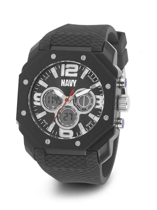 & Blk Blk Navy Watch, C28 US Dial Rubber Strap